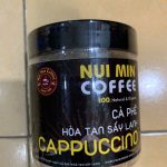 Cafe sấy lạnh Capuchino 250 gram, dùng 2-2 muỗng cafe (18 gram) pha nước ấm